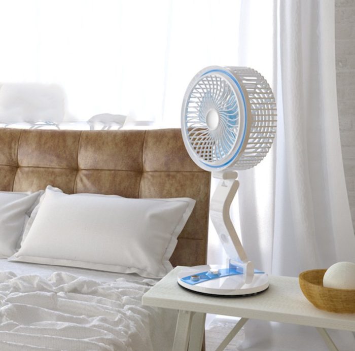 Rechargeable Folding Fan With LED Light