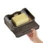 Wall-Mounted Double-Layer Soap Box with Drainage.no drilling