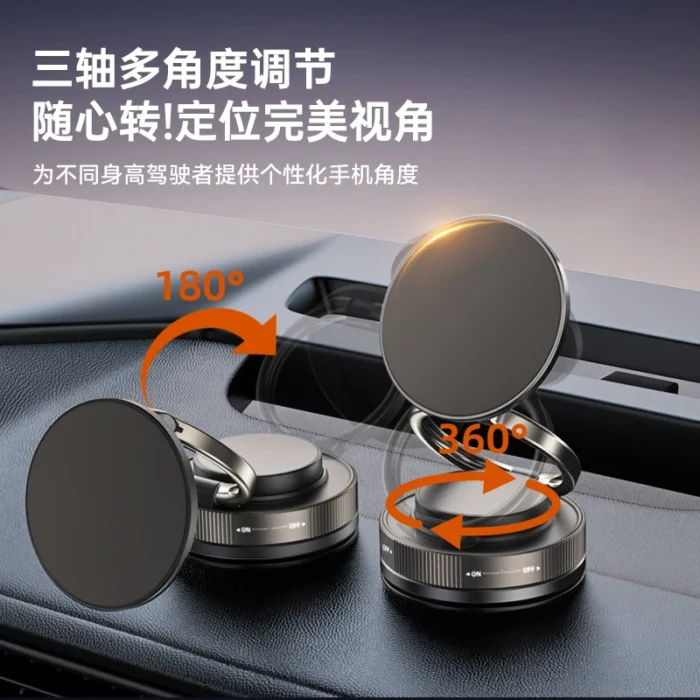 Universal Magnetic Car Phone Holder – Suction Cup Dashboard & Windshield Mount - Image 4